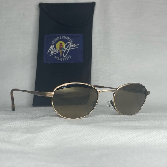 Vintage MAUI JIM Tradewind Polarized Sunglasses Antique Bronze Italy MJ 164-16